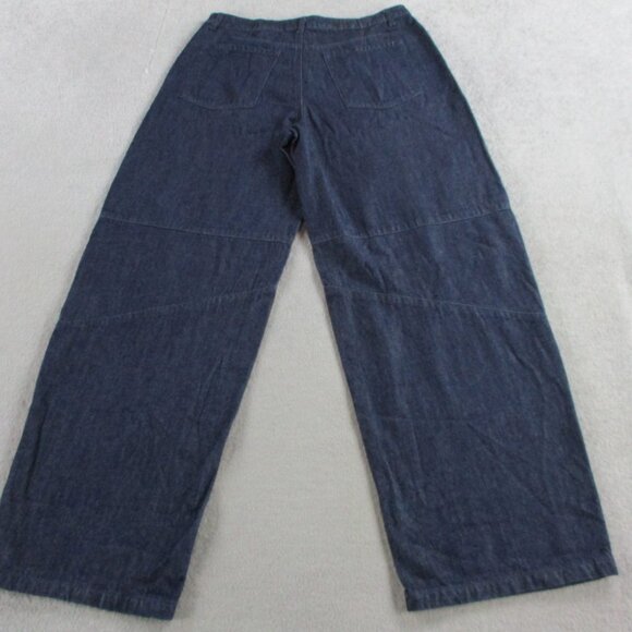 AFRM AJAX Barrel Jeans Womens 30 Blue Denim Wide Leg Dark Wash NWT NEW - Picture 4 of 13